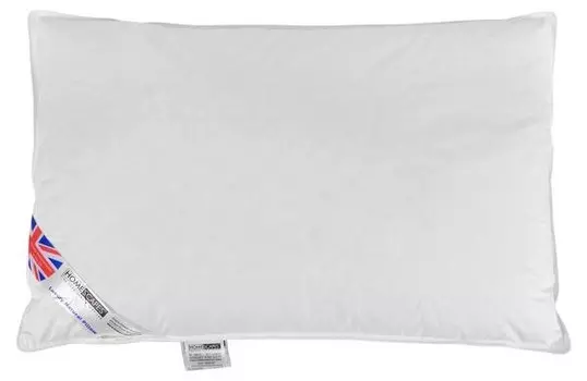 Подушка Homescapes weiches Daunenkissen, 48x15x74 см, белый