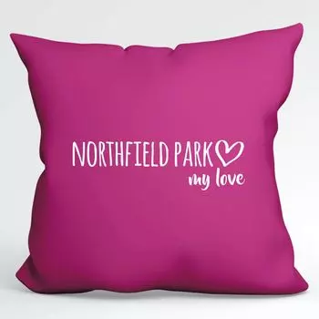 Подушка Huuraa Northfield Park my love декоративная наволочка без наполнителя размер 40x40см цвета фуксии для всех поклонников Northfield Park USA идея подарка для друзей и семьи Hellweg Druckerei