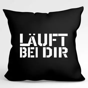 Подушка Huuraa Run with You Youth Word Декоративная подушка с наполнителем Размер 40 x 40 см, черная с мотивом Youth Word Идея подарка для друзей и семьи Hellweg Druckerei