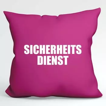 Подушка Huuraa с надписью службы безопасности, декоративная наволочка без наполнителя, размер 40 х 40 см, цвет фуксии, подойдет для любого защитного подарка для друзей и семьи Hellweg Druckerei
