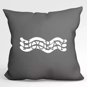 Подушка Huuraa Ура Ура Декоративный чехол на подушку без наполнителя, размер 40 x 40 см, стальной серый, со стильным мотивом. Идея подарка для друзей и семьи Hellweg Druckerei