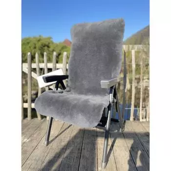 Подушка Heitmann из овчины для кемпинговых стульев, светло-серый