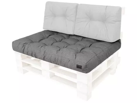 Подушка из поддона, садовая подушка, шезлонг, место для встреч, место для вечеринки, с возможностью расстановки по желанию, темно-синий с цветами и листьями, 120 х 40 см Stanisaw Jurga, коричневый