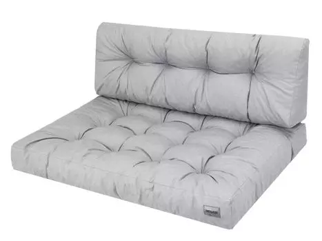 Подушка из поддона, садовая подушка, шезлонг, место для встреч, место для вечеринки, с возможностью расстановки по желанию, бежевый, 120 х 80 см Stanisaw Jurga, серый