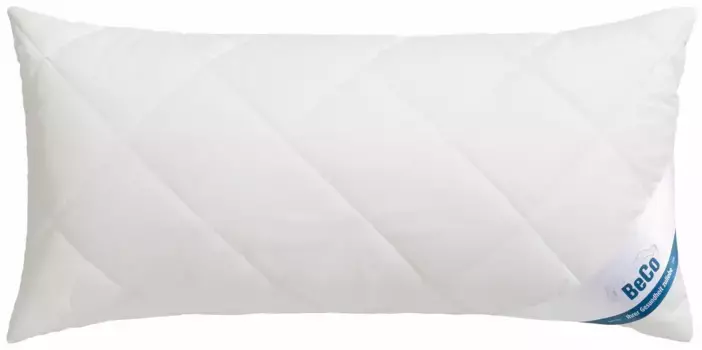 Подушка из синтетики Beco "BeCo Proneem", чехол: хлопковый перкаль, (1 штука), подушка из синтетики на молнии, размером 40х80 или 80х80 см, белый