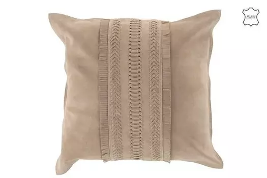 Подушка J-LINE Mushroom Grove, 43x43x43 см, серый