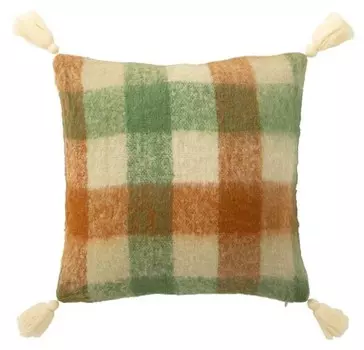 Подушка J-LINE The Fireplace, 45x45x45 см, разноцветный