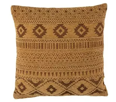 Подушка J-LINE WHOC, 50x50x50 см цвет ocker