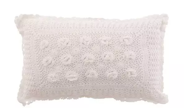 Подушка J-LINE WHYE, 30x51x30 см, белый