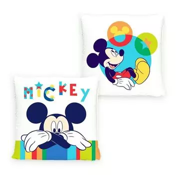 Подушка JACK Renforc 40x40см с наполнителем, декоративная подушка Микки Маус Дисней разноцветная