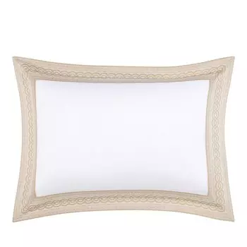 Подушка Joyau Standard Sham Yves Delorme, коричневый/бежевый