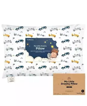 Подушка Jumbo для малышей с наволочкой, мягкие органические подушки для сна для малышей 14X20, детская подушка для путешествий Keababies, белый