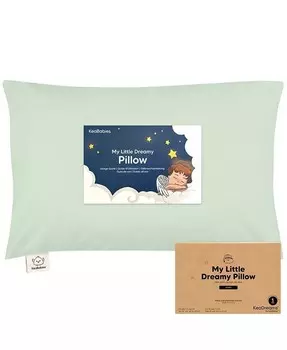 Подушка Jumbo для малышей с наволочкой, мягкие органические подушки для сна для малышей 14X20, детская подушка для путешествий Keababies, зеленый