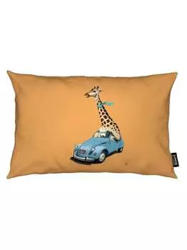 Подушка Juniqe, цвет blau & braun