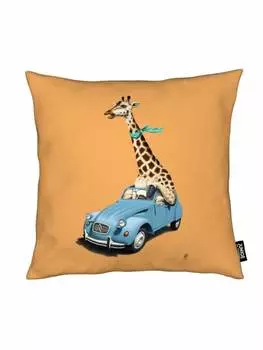 Подушка Juniqe, цвет blau & braun