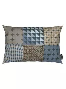 Подушка Juniqe, цвет blau & braun