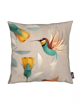 Подушка Juniqe, цвет blau & cremewei