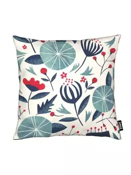 Подушка Juniqe, цвет blau & cremewei