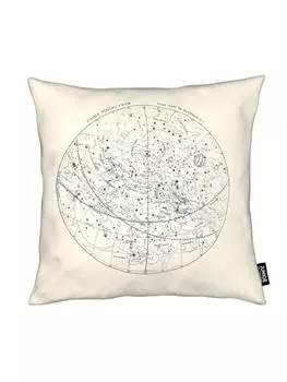 Подушка Juniqe, цвет blau & cremewei