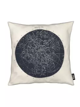 Подушка Juniqe, цвет blau & cremewei