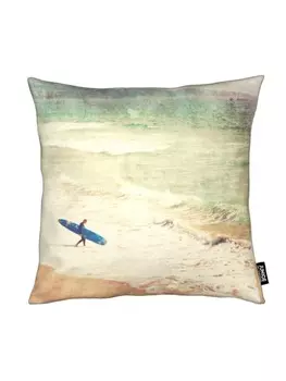 Подушка Juniqe, цвет blau & cremewei