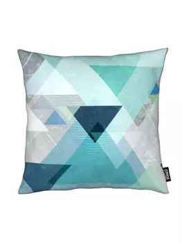 Подушка Juniqe, цвет blau & grau