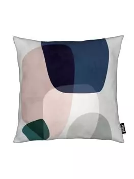 Подушка Juniqe, цвет blau & grau