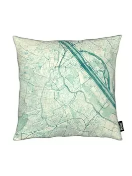 Подушка Juniqe, цвет blau & grn