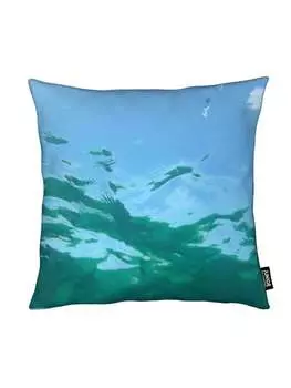 Подушка Juniqe, цвет blau & grn