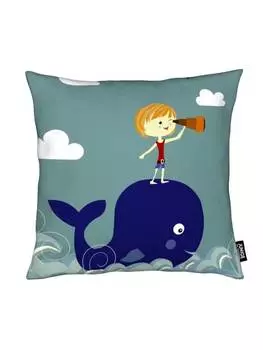 Подушка Juniqe, цвет blau & grn