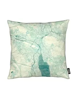 Подушка Juniqe, цвет blau & grn