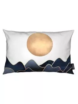 Подушка Juniqe, цвет blau & orange