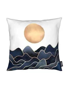 Подушка Juniqe, цвет blau & orange