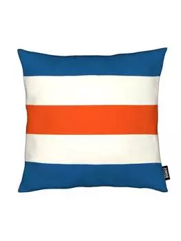 Подушка Juniqe, цвет blau & orange