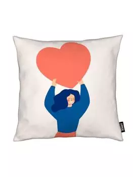 Подушка Juniqe, цвет blau & rot