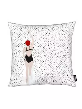 Подушка Juniqe, цвет blau & rot