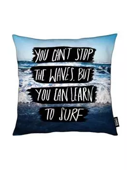 Подушка Juniqe, цвет blau & schwarz