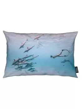 Подушка Juniqe, цвет blau & trkis