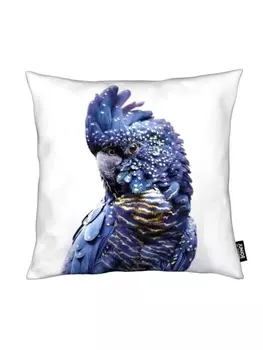 Подушка Juniqe, цвет blau & wei