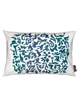 Подушка Juniqe, цвет blau & wei