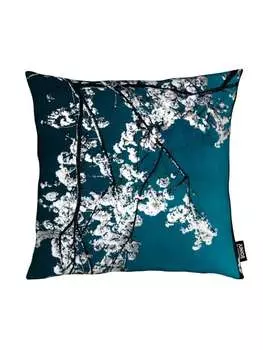 Подушка Juniqe, цвет blau & wei