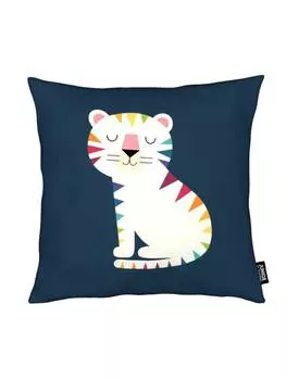 Подушка Juniqe, цвет blau & wei