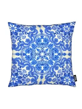 Подушка Juniqe, цвет blau & wei