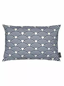 Подушка Juniqe, цвет blau & wei