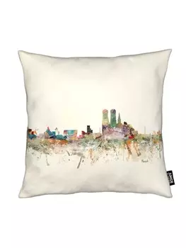 Подушка Juniqe, цвет braun & bunt