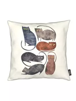 Подушка Juniqe, цвет braun & cremewei