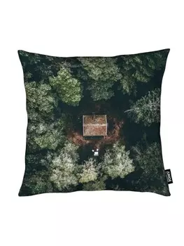 Подушка Juniqe, цвет braun & grn