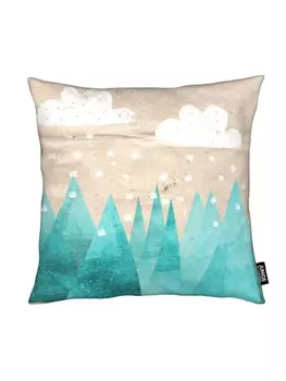 Подушка Juniqe, цвет braun & trkis