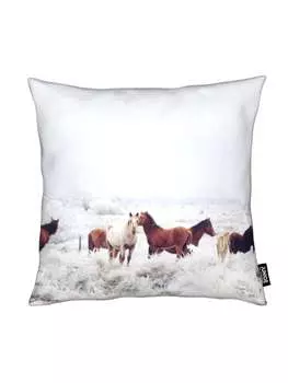 Подушка Juniqe, цвет braun & wei