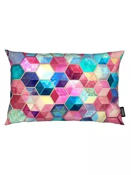 Подушка Juniqe, цвет bunt & rosa